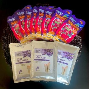 3x Foot Peel Mask & 8x Face Mask